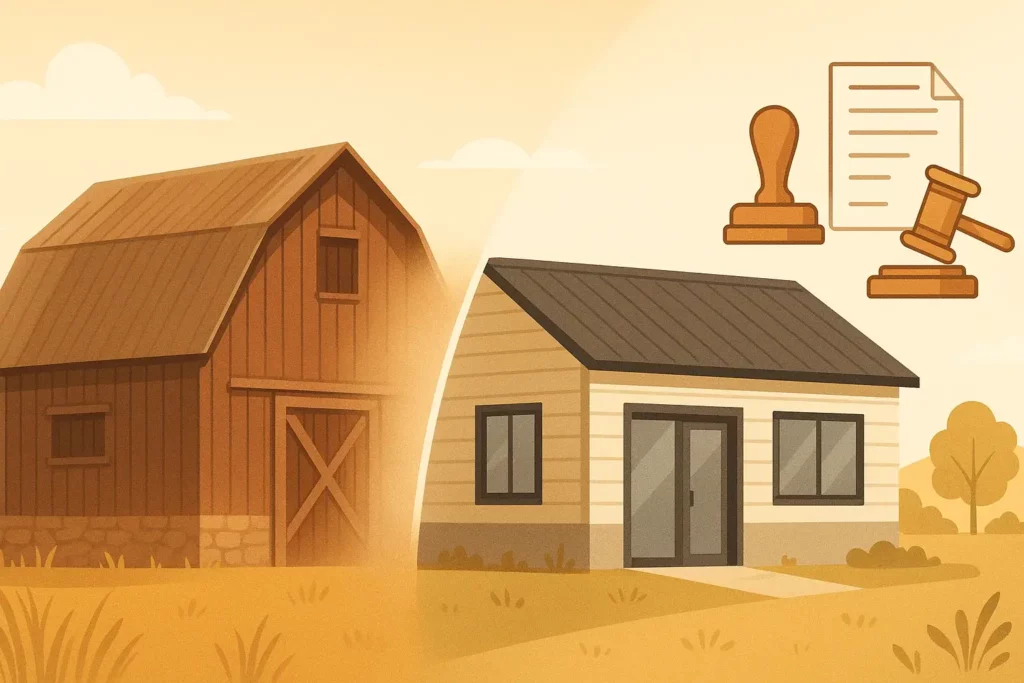 Changer la destination d’un bâtiment agricole : jurisprudence et démarches simplifiées